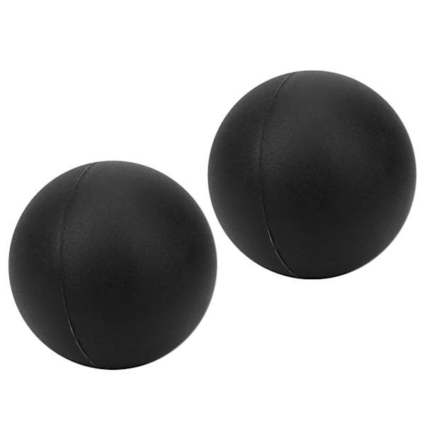 2 st Silikagel Massageboll Yoga Fitnessboll för Smärtlindring Stressavlastning Triggerpunktsbehandling Svart