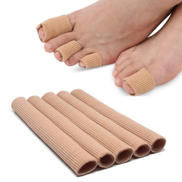 5 ST/Set Tåskyddsrör Tårör Ärmar Mjuka Gelkuddar Skydd för Kuddar Tår och Fingrar