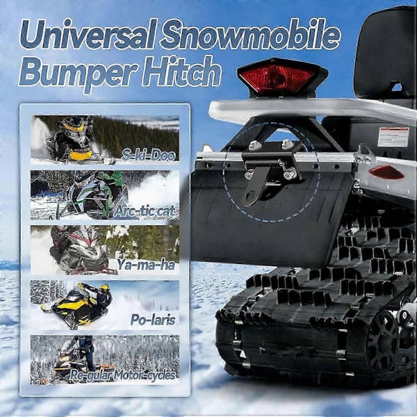 Universal snescooter trækkrog, justerbart rustbestandigt stål til Arctic Cat
