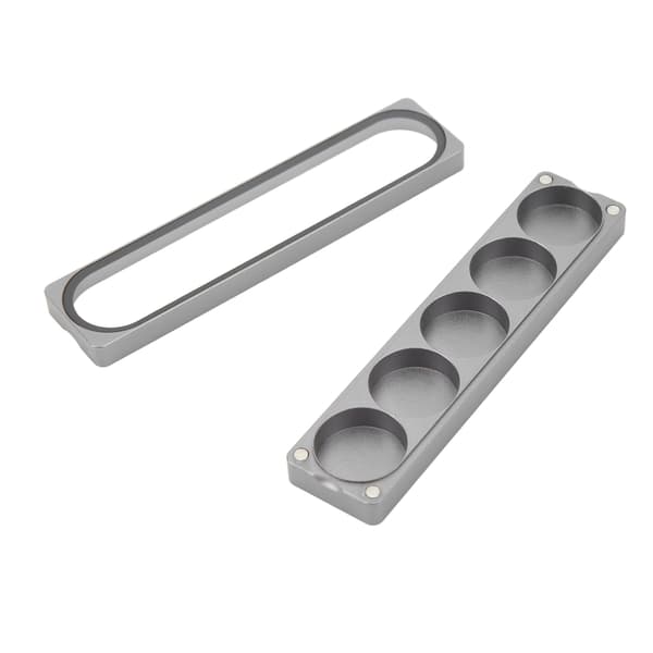 Cue Tip-förvaringslåda i Aluminiumlegering med Magnetisk Sugfunktion för Billjardspelare, 5 Hål