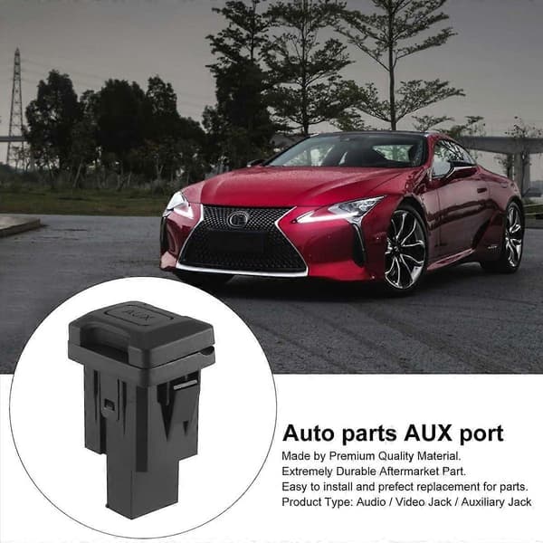 【03】Auxiliary Port 39112--A01 för Fit Auto Parts AUX Auxiliary Input Jack Audio Interface Audio Input Ja Black