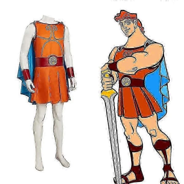 Grekisk mytologi Herkules Cosplay Set Halloween Förklädnad Karneval Festkostym För Män 2XL