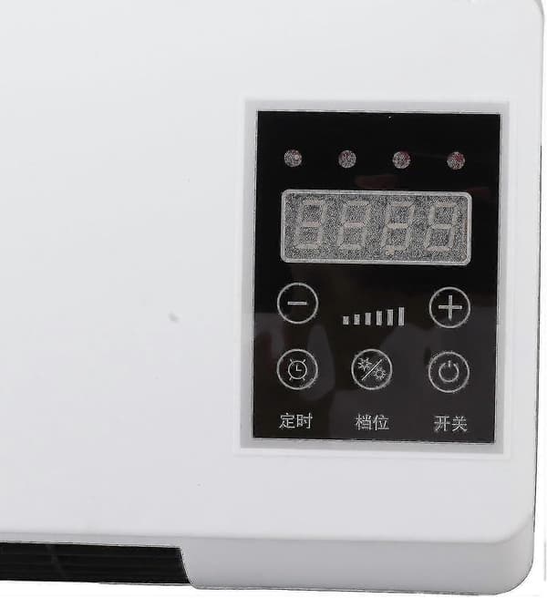 Bärbar luftkonditionering, 2000w väggmonterad med fjärrkontroll, digital display, bred täckning (-kontakt 220v)