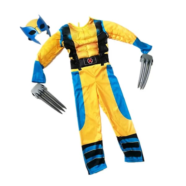 【03】Wolverine Halloween-kostume til børn, Marvel superhelte fødselsdagsgave 5-6Y