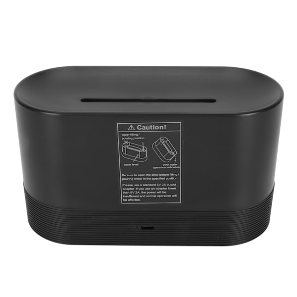 Eterisk oljediffuser 180ml USB Flamlampa Fin Mist Aromaterapi Diffuser Luftfuktare för Sovrum Vardagsrum Kontor Svart