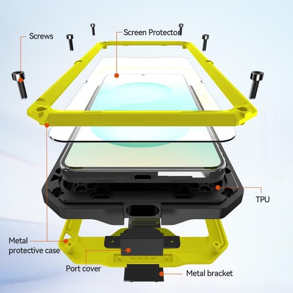 【03】Samsung Galaxy S26+ / S26 Plus 5G Case Cover with R-JUST Sliding Camera Water-Resistant Design Gul