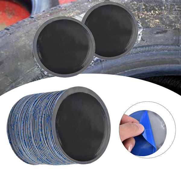 36 stk./æske 80 mm Bil Rund Natur Gummi Dæk Punktering Reparation Kold Lap Slangeløse Lapper