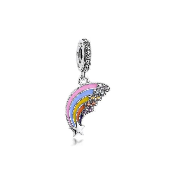 armbånd farverige regnbue dingle ch 925 sterlingsølv smykker |ch