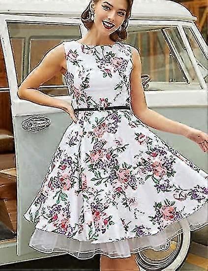 50-tals underkjol Rockabilly Klänning Crinoline Tutu Underkjolar för kvinnor - Snngv White S