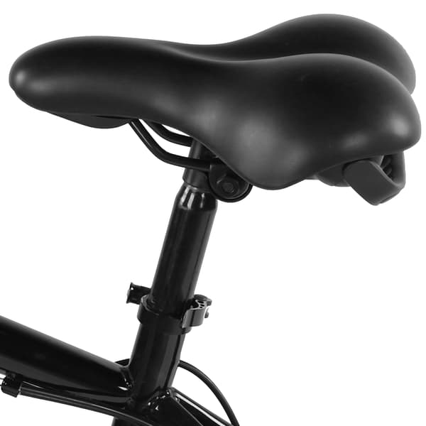 Ergonomisk PU-læder sæde til mountainbike med støddæmpning - Sort