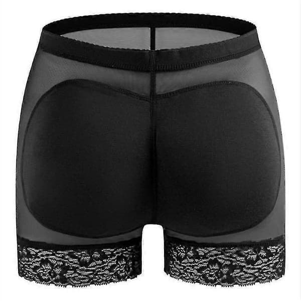 Vadderade rumplyftare trosor höftförstärkare shapewear kroppsformare magkontroll trosor underkläder BLACK L