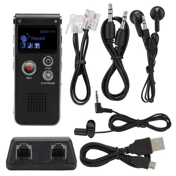 SK-012 8G ABS Stemmeoptager Telefonoptagelse Lossless Musik Diktafon