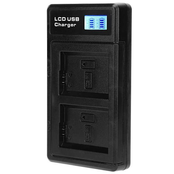 LCD-skærm Lithium Batteri Dobbelt Oplader USB Opladningsbase til NPFW50