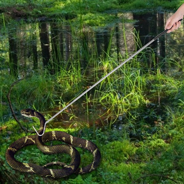 Udtrækkelig teleskopisk slangefangerkrog i rustfrit stål (100 cm)