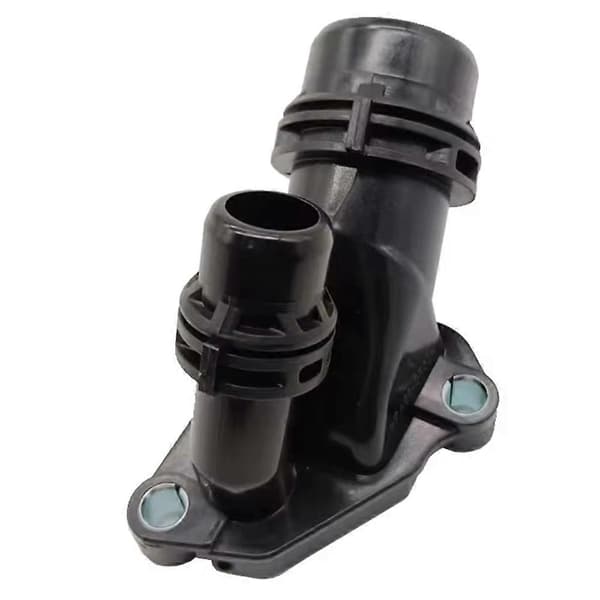 Bilmotorens kølevæsketermostat vandflange til BMW E81 E90 E60 F10 N47 N47s N57 N57S kølesystemstik Black