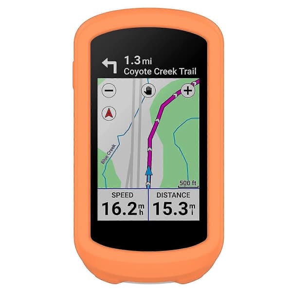 Garmin Explore 2 -pyöräily-GPS-tietokoneelle. Pudotussuojattu pehmeä silikonikotelo. Orange Style A