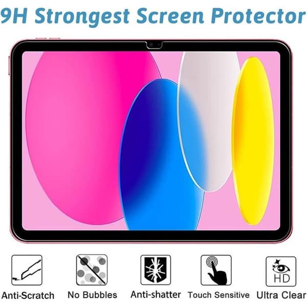 【03】Hærdet Glas - 2-pak - til iPad 11\" (A16) / 10,9\" (10. generation) - Stødsikker beskyttelse 9H - Nem installation