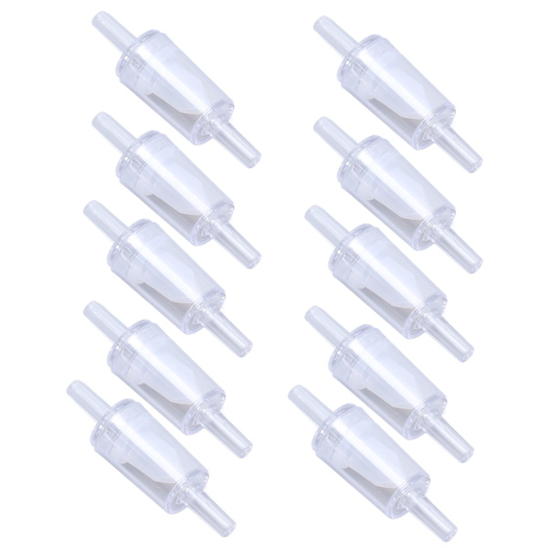 10 st Backventil 4mm PP Luftpump Akvarium 1 Vägs Vattenstopp Backventil för Akvarium Vit