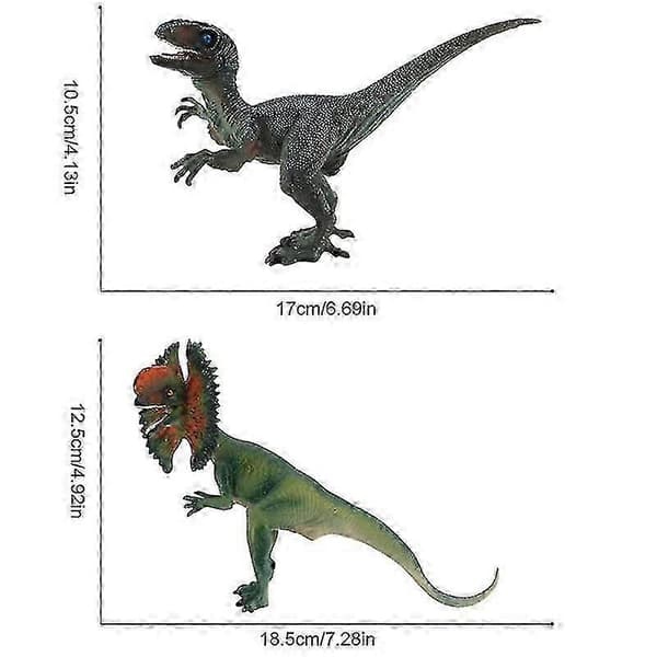 Dilophosaurus Dinosaur PVC-figur - Realistisk Raptor-legetøj til børn Raptor