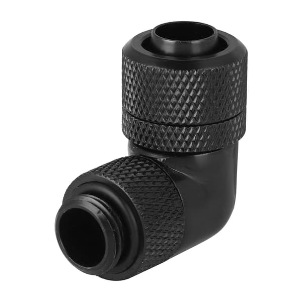 G1/4 Gevind Vandkøling Fitting Tynd Slange 90° Retvinklet Albue (Sort)