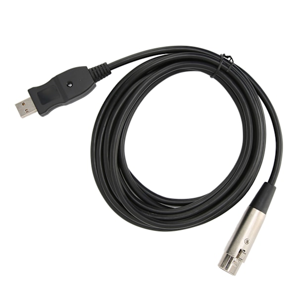 Mikrofonin muunninkaapeli USB - XLR-sovitinjohto äänikortilla musiikki-instrumenttien äänitykseen karaokeen