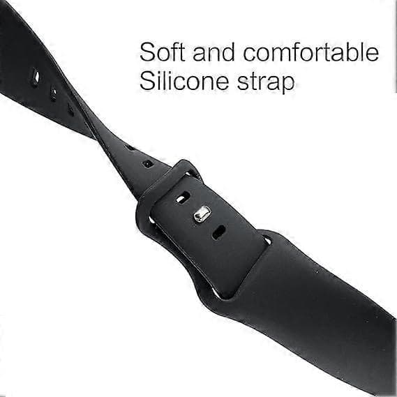 Silikoninen Quick Release -ranneke, 22mm Pehmeä ja Mukava Kellonranneke, Värikäs Helposti Vaihdettava Kellonranneke, Musta