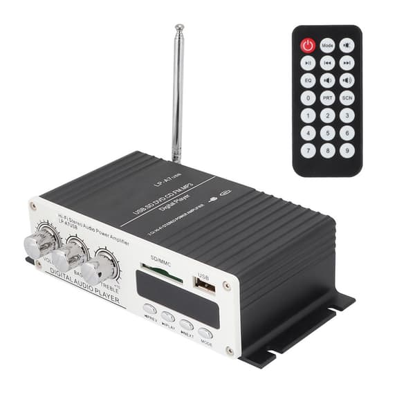 Bluetooth A7 Digital Audio Högtalare Effektförstärkare FM med Fjärrkontroll/USB/MP3