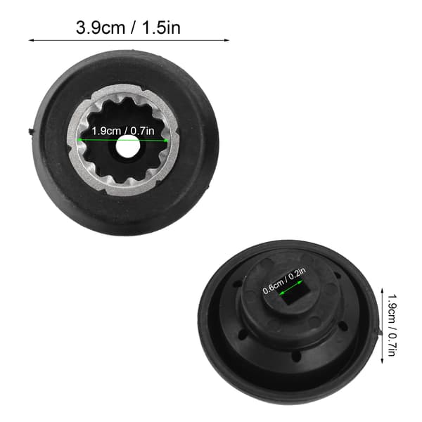 RX 1700W Mehulingo-sekoittimen pohjavaihde ruuvilla - Musta (4 kpl)
