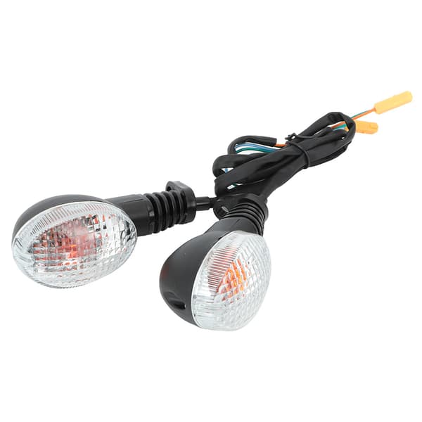 Blinklys Lampe Passer Til Kawasaki Para Ninja 250 Motorcykel Modifikation (Sort&Hvid)