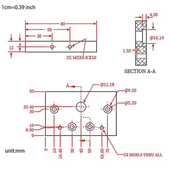 4080u Lineær Aktuator 2mm Stigning 300/500mm Til Cnc Fræser Lav Friktion White 300mm