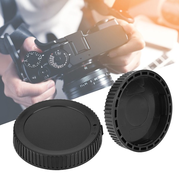 2 stk. Sort Universal DSLR Kameraobjektivdæksel Bagdæksel til Nikon Z6 Z7 og Z Mount Kameraer