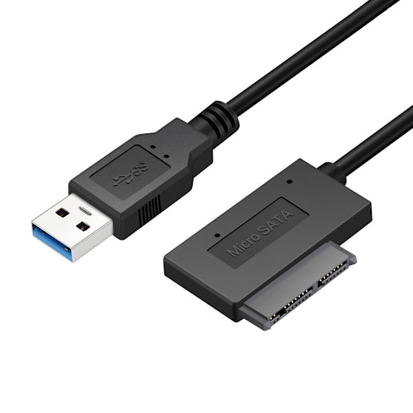 USB Easy Drive-kabel, USB 3.0 till SATA 7+9P hårddiskadapterkabel, 1,8-tums SSD-datakabel