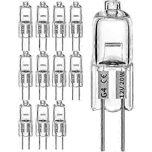 G4 halogenpærer 10W 12V - Varm hvid - 20-pak 20W 12 pcs