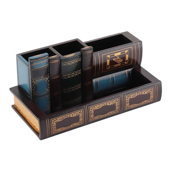 Træ Pen Holder Retro Stil Unikt Design Premium Træ Robust Holdbar Bred Anvendelse Blyantholder