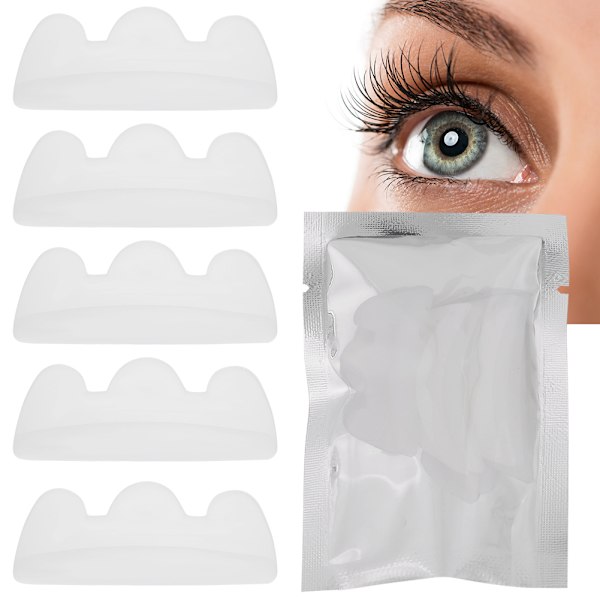 5 par silikone øjenvippebukningspuder Øjenvippe Curling Løfte Skjold Patch Makeup Værktøj