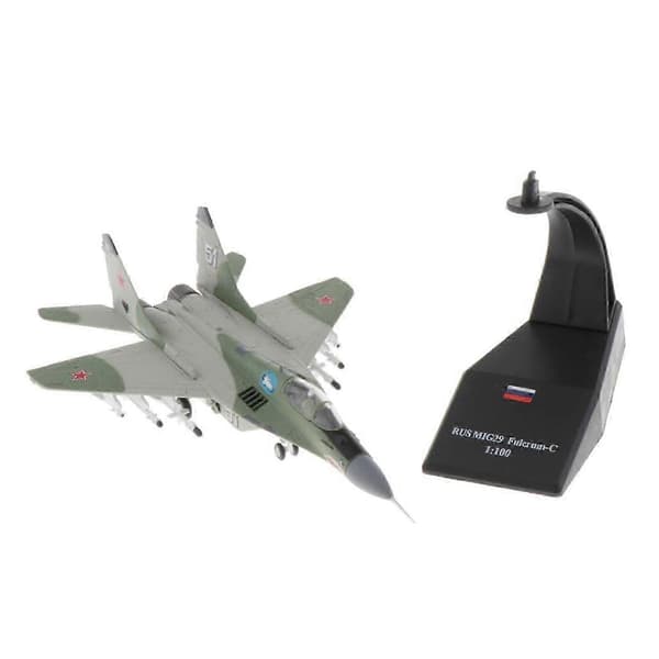 1/100 MIG-29 Russisk Jagerfly & F-14 Tomcat Fly Trykstøbt Flymodel