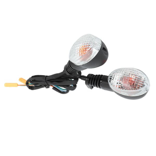 Blinklys Lampe Passer Til Kawasaki Para Ninja 250 Motorcykel Modifikation (Sort&Hvid)
