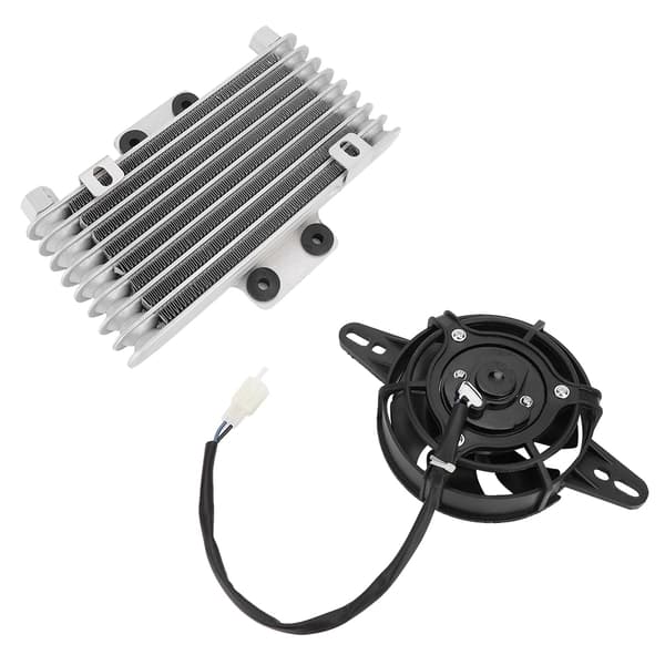 Universal Opgraderet Aluminium Motorcykel Motorolie Køleventilator Vandkøler Radiator