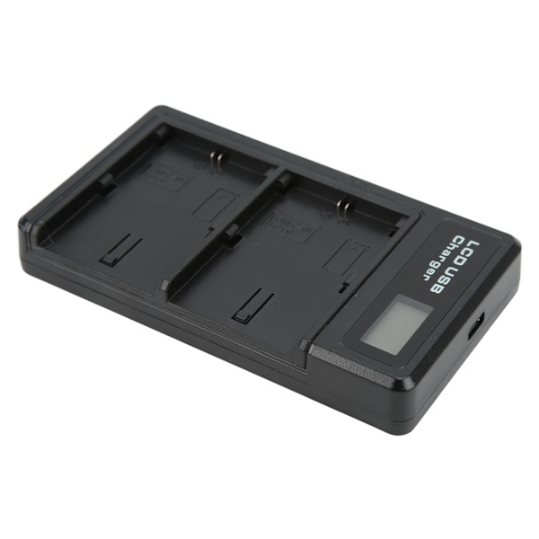 LCD Dobbelt USB-oplader med TypeC-interface til LPE6 Model Kamera Batterioplader