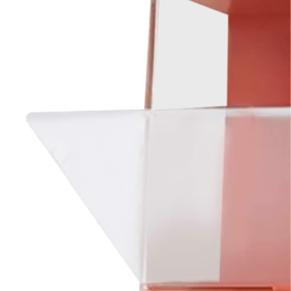 Dockvitrin ABS Transparent Stapelbar Klar Displaylåda Leksaksförvaringsställ för Minifigurer Samlarobjekt Stor Röd