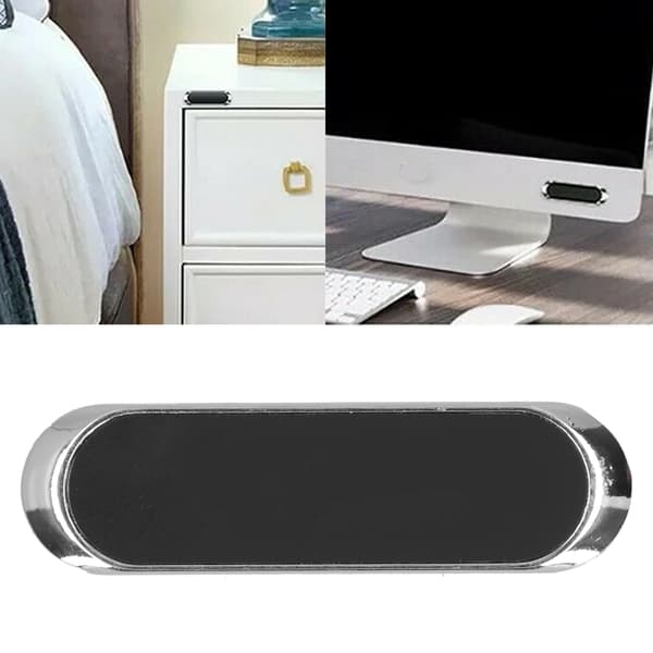 360 Graders Rotation Magnetisk Telefonholder til Samsung Galaxy - Sølv Dashboard Monteringsstand