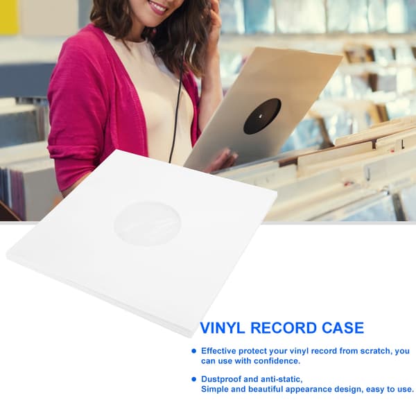 20 st 12-tums vinylskiva skydd antistatiskt CD-spelar skyddsfodral med innerpåse
