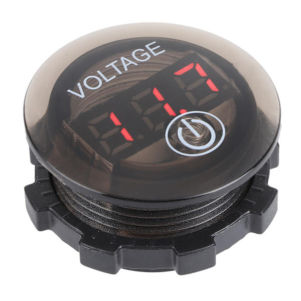Universal LED DC Digital Voltmeter Spændingsmåler Bilbatterimåler 12‑24V M/ Touch Switch Rød