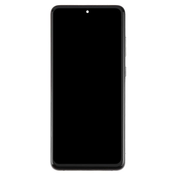 【03】För Samsung Galaxy S20 Ultra SM-G988B 6,78 tum TFT LCD-skärm Digitizer Komplett Montering med Ram, Stöder Inte Fingeravtrycksidentifiering Black