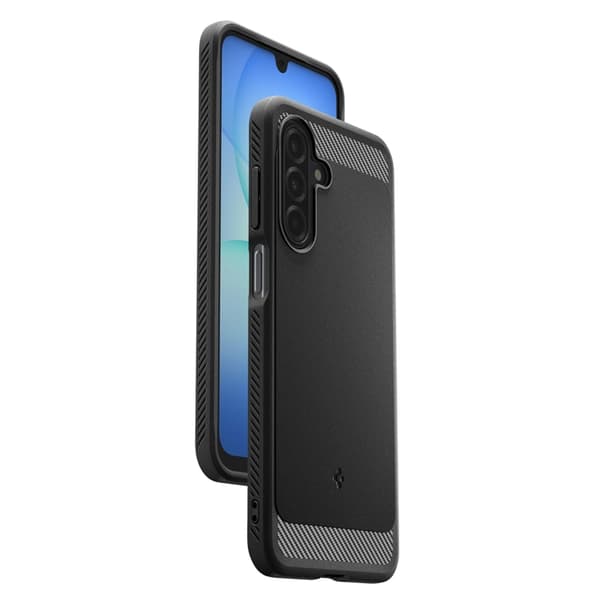 【03】Spigen Mobilcover til Galaxy A17 4G/5G Rugged Armor - Sort Svart Termoplastisk polyuretan (TPU)