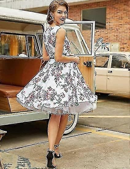 50'er underkjole Rockabilly kjole Crinoline Tutu underkjoler til kvinder - Snngv White XL