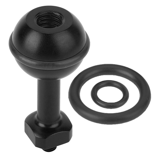 Dykkerbeslag Action Kamera Kuglehoved Base Fyld Lys Holder Mount 1/4' Skrue (sort)