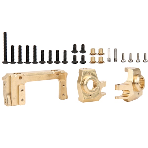 Messinkinen etupuskurin kiinnike messinkiset akselit ohjausnivel 1/10 RC Crawler SCX10 II:lle