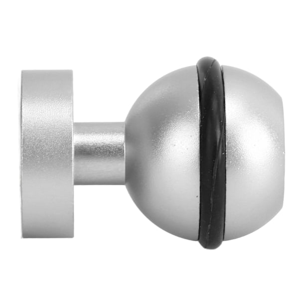 Dykkelygte Kuglehoved Aluminiumlegering Hård Belægning Anodisering Lille Letvægts Holdbar Dykkerlygte Kuglehoved Sølv