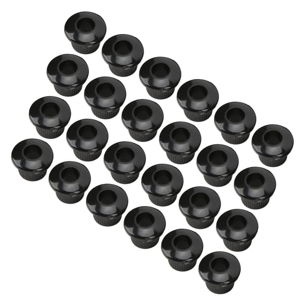 24 stk. Guitarstreng Knap Ferrules 10 mm Højtydende Plastmateriale Semi-lukket Design Guitar Dele Sort
